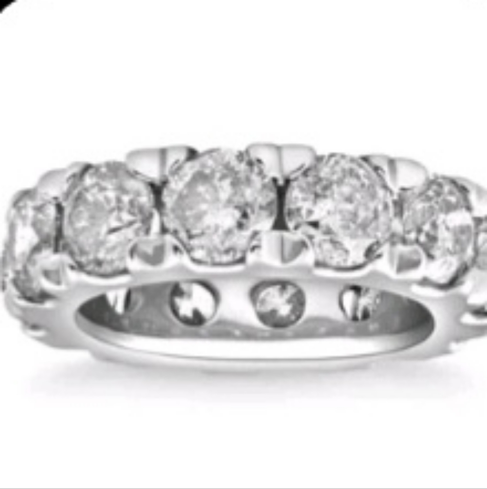 Stunning 10.67 Ctw Natural Diamond Eternity Stackable Wedding Ring 10k Gold